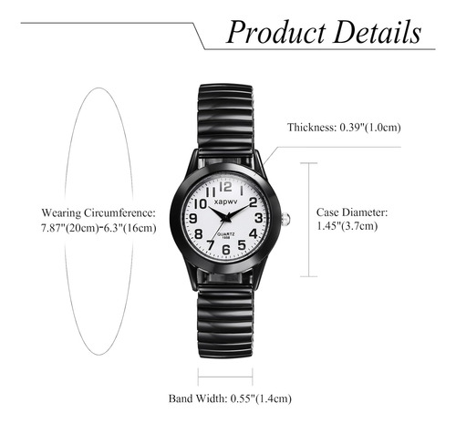 Reloj De Pulsera Avaner Con Banda Elastica Para Pareja, N...