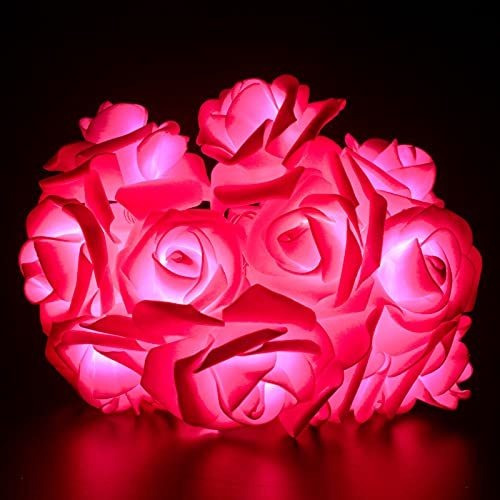 Vipmoon Led Flor De Rose, Luces De Cadena 2m 20led Funciona 