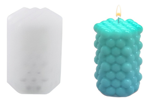 Molde De Silicona Velon Base Hexagonal Burbujas Ideal Velas