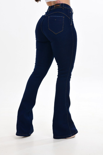 Lindo Conjunto Calça Flare Mais Jaqueta Jeans Moda Feminina