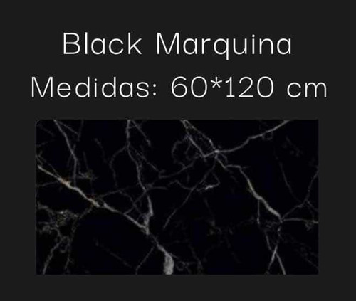 Dísu Porcelanato India Marquina Black Glossy 60x1.20.