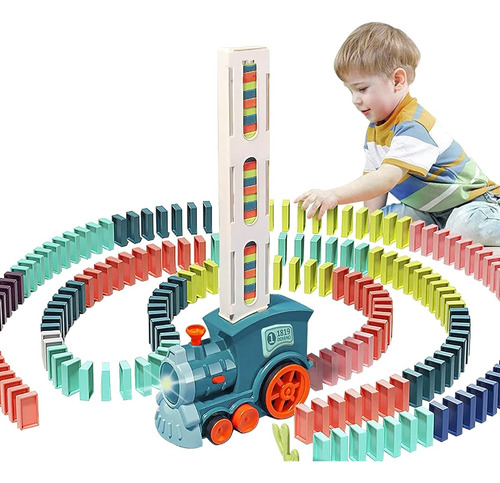 Tren Domino Juguete Automatico Luz Sonido Carro Niños Bebe