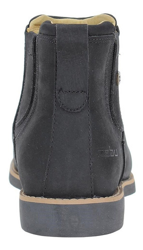 Imagem 6 de 7 de Botina Masculina Zebu Preta Original Cano Curto 23216