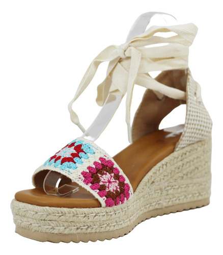 Sandalia Con Suela De Yute Efe Modelo 143001 Color Azul Text