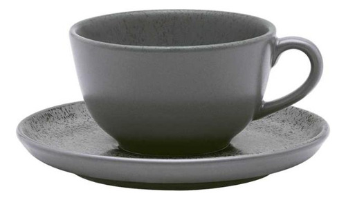 Juego de cena y té Oxford Flat Grey de 30 piezas