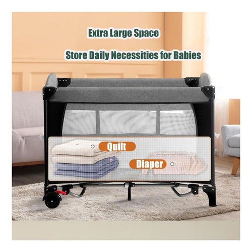 Mmbaby 5-en-1 Pack And Play Cuna Portátil Para Bebé, Cuna De