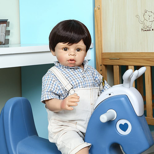 Boneca Infantil De 70 Cm Com Design Artístico Realista, Bone