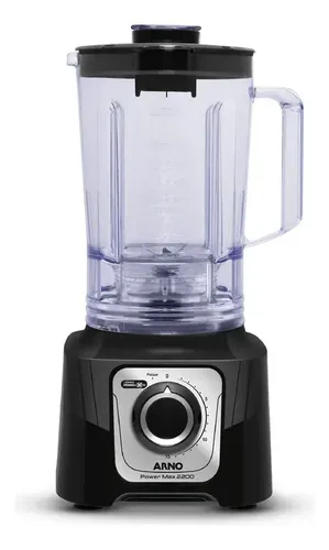 Liquidificador Arno Power Max de 3.1 L e 2200W com 15 Velocidades Preto
