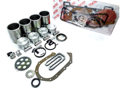 Imagem 1 de 2 de Kit Motor Pistão Aneis Camisas Juntas Corrente Gol 1.6 Cht