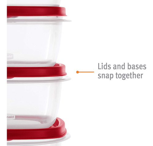 Juego Completo De Recipientes Rubbermaid Tapa Con Valvula