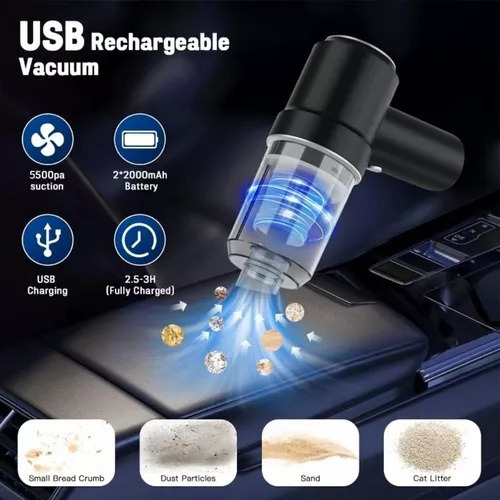 1pcs-wireless Handheld Car Vacuum Cleaner, Mini Aspiradora