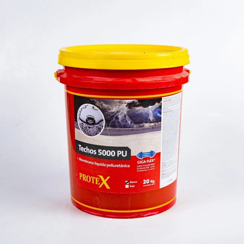 Protex Techos 5000 Pu X 20kg Roja/blanco Membrana Liquida