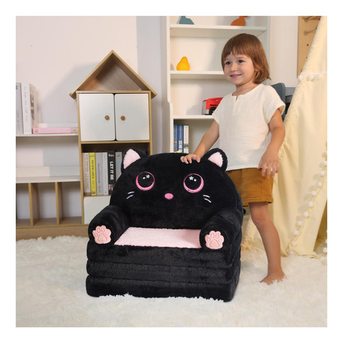 Couch Aplicado De Qiuodo Kids, Sofá 2 En 1 Con Tapa Abatible