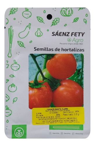 Semillas Hortalizas Tomate Santa Clara Sobre Pequeño 0.5gr