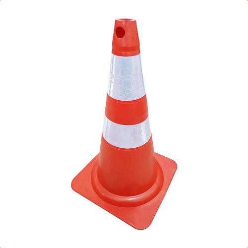 Cone Flexível 50cm Para Sinalização Trânsito Obra Proteção