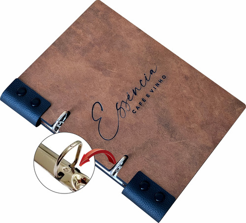 Capa De Cardápio 15x21cm Menu, Fichário Café E Vinhos 10 Uni