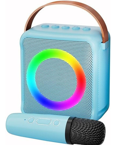 Kit Parlante Y Micrófono Karaoke Para Niños Bluetooth Led K1