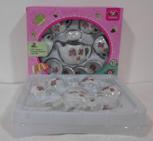 Mini Juego Te Infantil Juego Te Muñecas Porcelana Juego Te Blanco