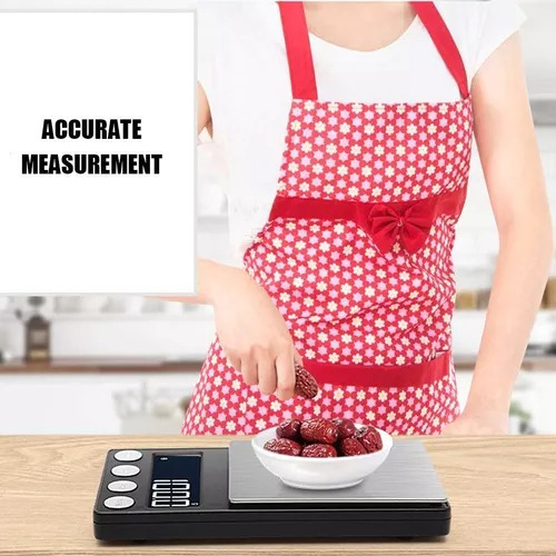 cocina pesa balanza digital de alta precisión de 0,1g a 500g Color Negro Vida Buenas