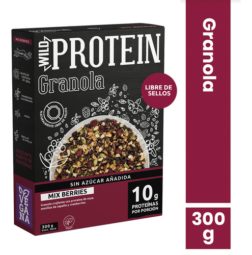 Wild Foods Granola Proteina Berries Mix 300 gr