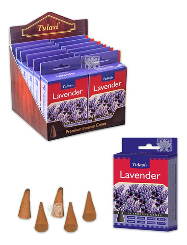 Conos De Incienso Sahumerio Tulasi Fragancia Aroma Lavanda