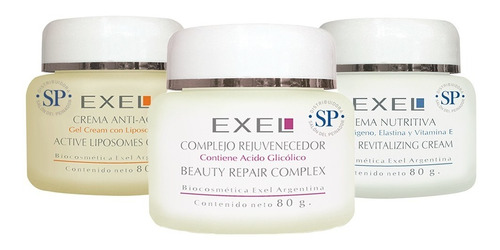 Kit Cremas Exel Profesional Antiage Piel Con Arrugas 