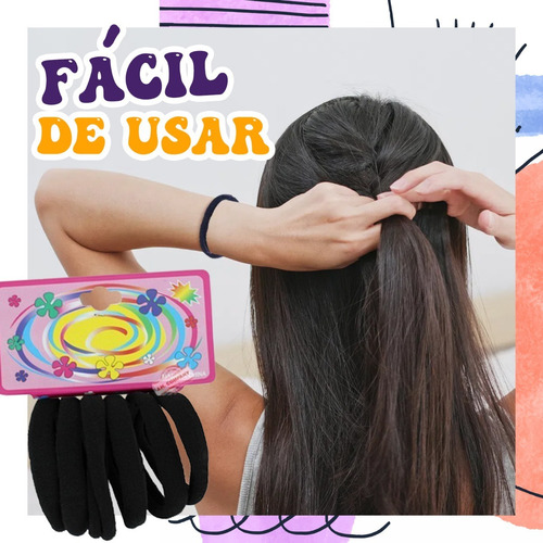 Imagen 6 de 10 de 72 Pcs Liga Para Cabello Donita Accesorio Elastica T202-0400