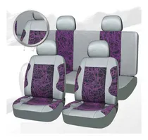 Comprar Juego Fundas Cubre Asientos (plateado Con Violeta Y Azul)