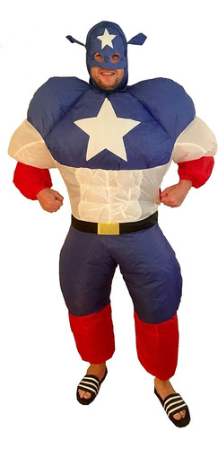 Inflable Del Señor Puffy America Superheroe Adulto Disfraz