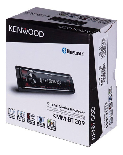 Autoestéreo Kenwood Kmm-bt209 Bluetooth Usb Aux Conexion Dua