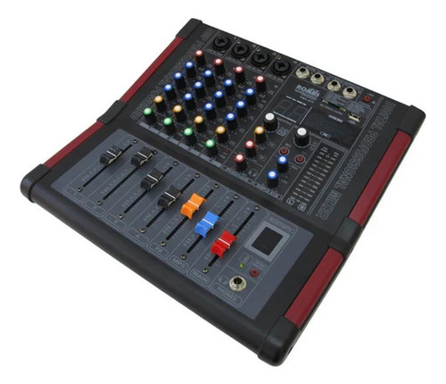 Mezcladora Amplificada 4 Canales Usb, Bluetooth 250w Romms