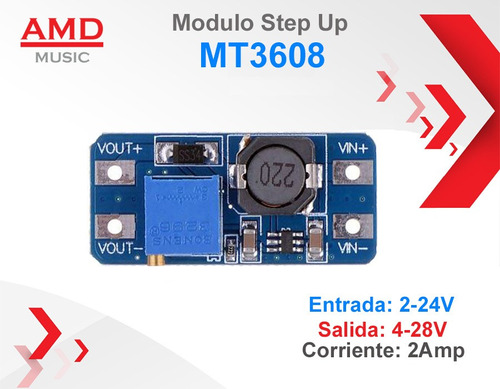Mt3608 Elevador De Voltaje Step Up De 2v A 28v