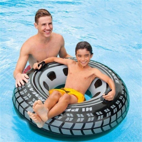 Salvavidas Flotador Llanta Inflable Alberca Negro