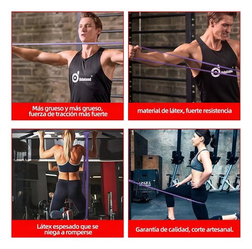 Ligas Resistencia Pull Ups Bandas De Ejercicio 35-85 Libras