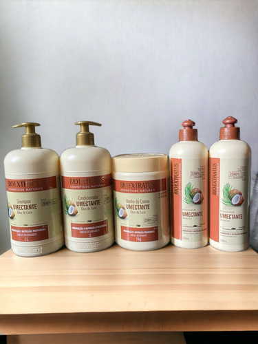Kit 1 Shampoo 1 Cond 1 Banho De Creme 1 Litro 2 Fianliz. 500