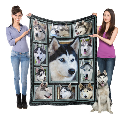 Manta De Husky Siberiano Para Niños Y Niñas, Regalos De Hus