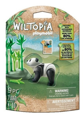 Figura Armable Playmobil Wiltopia Panda 9 Piezas 3