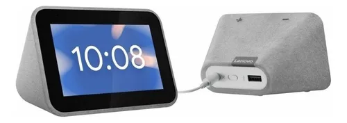 Parlante inteligente Lenovo Smart clock CD-4N341Y con asistente virtual Google Assistant, pantalla integrada de 4" gray