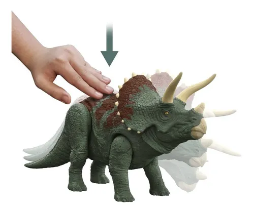 Dinosaurio Juguete Jurassic World Triceratops Ruge Y Ataca
