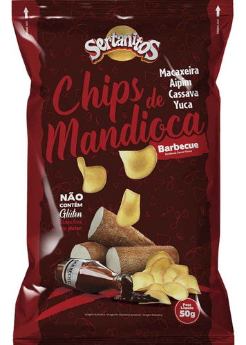 Sertanitos Mandioca Chips Barbecue  50g