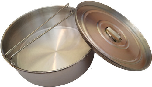Molde Flanera Fiambreras Choco Flan 18 Cm Aluminio Con Tapa