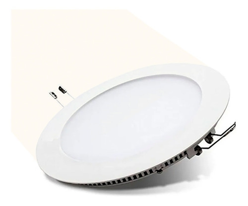 Imagen 4 de 10 de Plafon Led Redondo 6w Panel Embutir Base Luz Fria O Calida