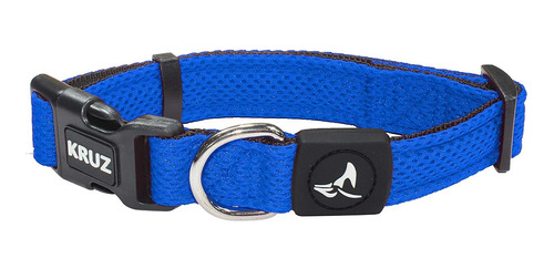 Collar De Malla De Doble Capa Para Perros Talla S Color Azul