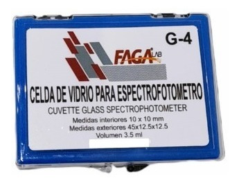 Kit 4 Celdas De Vidrio P/espectofotometro+gradilla P/8celdas