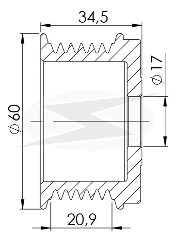 Polia Alternador Ducato 2.8 Td (uf3453) - Unifap Uf3453