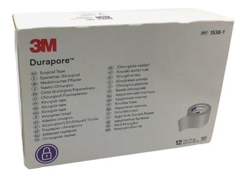 Tela Adhesiva Durapore 3m 1 P 2.5 Cm Caja C/12 Rollo 1538-1