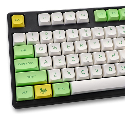 Teclado Mecanico 124 Teclas Negro Verde Blanco Cherry Mx