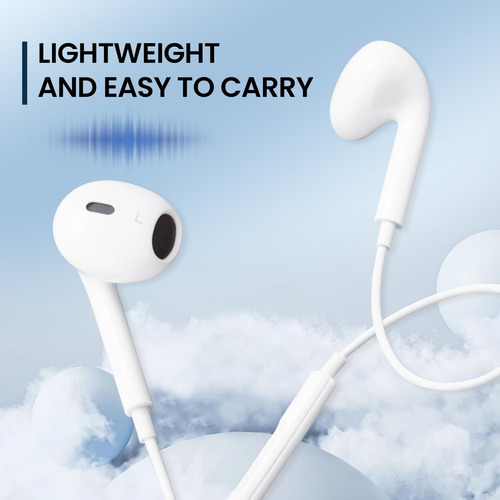 Auriculares Con Cable Rebenuo Para iPhone Con Micrófono Y Vo