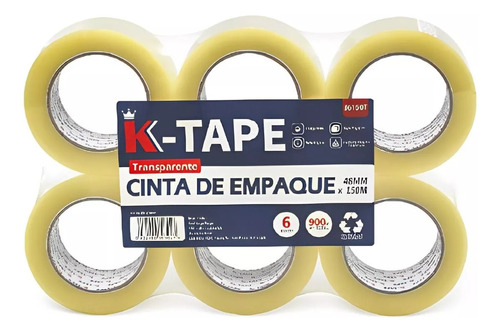 36pz Cinta Empaque Transparente K-tape 48mmx150m