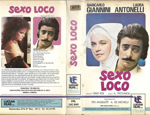 Sexo Loco Vhs Laura Antonelli Giancarlo Giannini Dino Risi